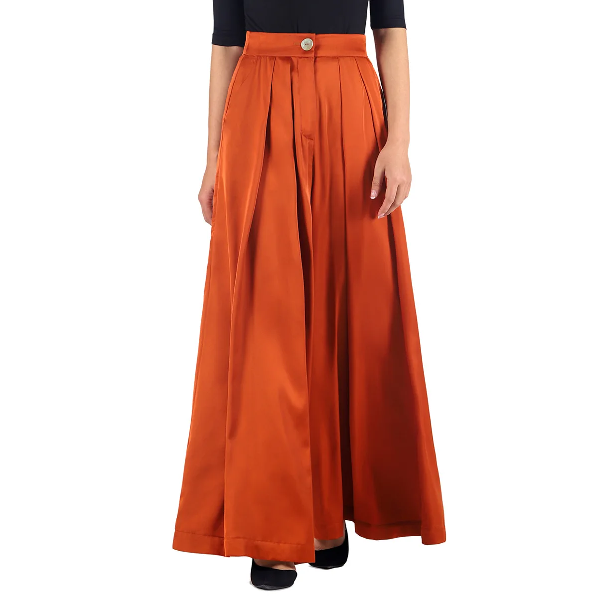 

Брюки с широкими штанинами Ph3030, модные повседневные штаны из искусственного шелка, с завышенной талией, в европейском и американском стиле, ...