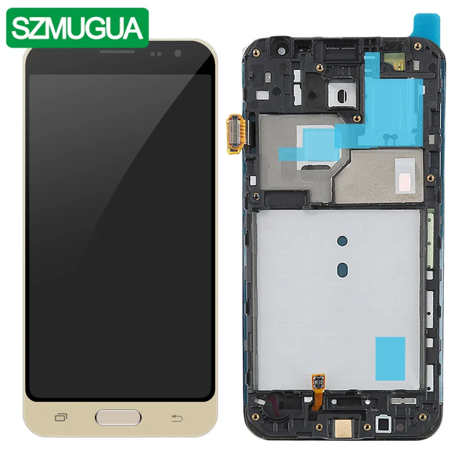 TFT lcd для samsung Galaxy J3 J320 дисплей SM-J320FN/M/H/DS кодирующий преобразователь сенсорного экрана в сборе Замена Рамки кнопка Home