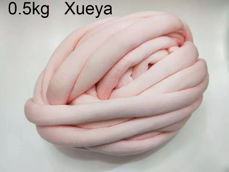 xueya 0.5kg 500 г толстая супер объемная пряжа для ручная вязка крючком, мягкая большая хлопковая пряжа для рукоделия, прядильная пряжа для одеяла - Цвет: xueya 0.5kg