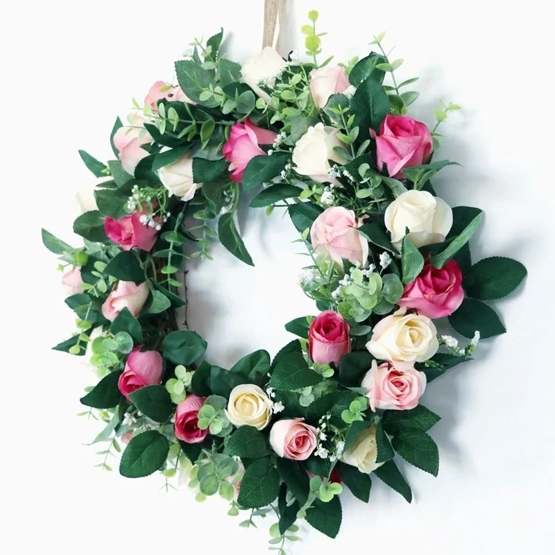 

Имитация розы, гирлянда, украшение на стену, весеннее украшение для дома, вечеринка, свадьба