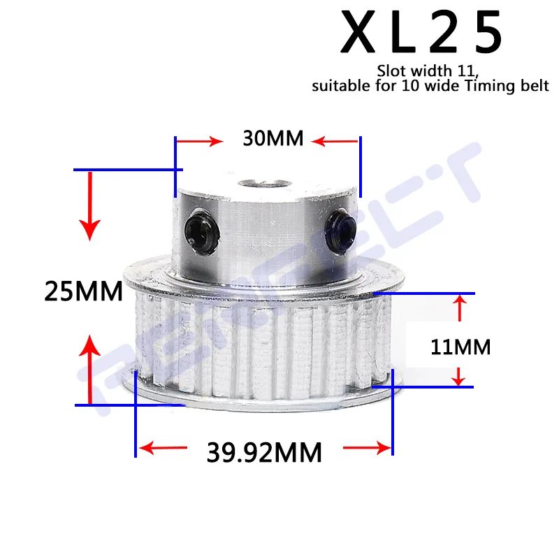 Зубчатый шкив XL24 / XL25 24-25 зубьев алюминиевые детали для 3D-принтера XL Ширина