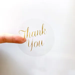 60 шт.упак. горячего тиснения спасибо запечатывания Стикеры прозрачные круглые этикетки Стикеры s DIY стикер для канцелярских товаров Стикеры упаковочная этикетка