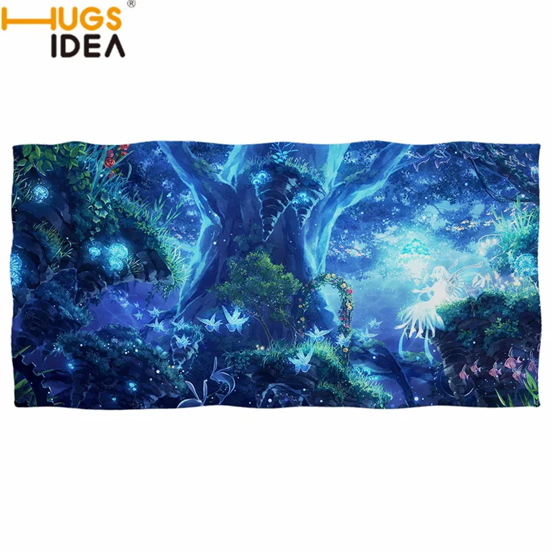

Cartoon Fantastic Forest Bath Towel 1 PCS Microfiber Towel Mushroom Print Home Textile Large Sport Toalls for Adult Kids