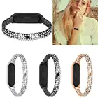 Сменный Браслет из нержавеющей стали с бриллиантами для смарт-часов Xiaomi Mi Band 4  MI 5, ремешок на запястье, роскошный дизайн