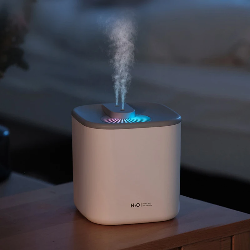 

3L Air Humidifier Essential Oil Aroma Diffuser Double Nozzle With Coloful LED Light FoggerUltrasonic Aromatherapy Mist Maker
