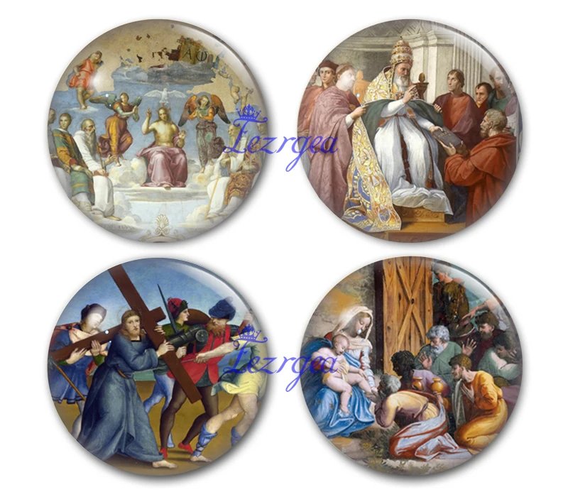 Церковный стеклянный кабошон с френками артист греческой мифологии эпохи