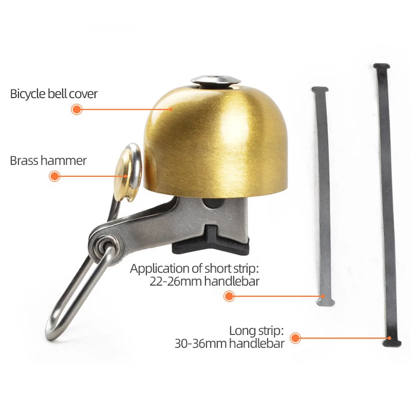 Ретро латунные велосипедные колокольчики медные громкие голосовые для