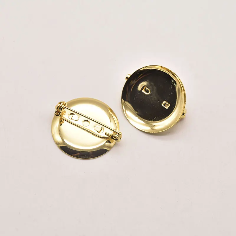 

1 Piece 25mm Tray brooch Support Wedding Hair Jewelry Diy Findings & Components Women Accessories 18k gold plated JA0500