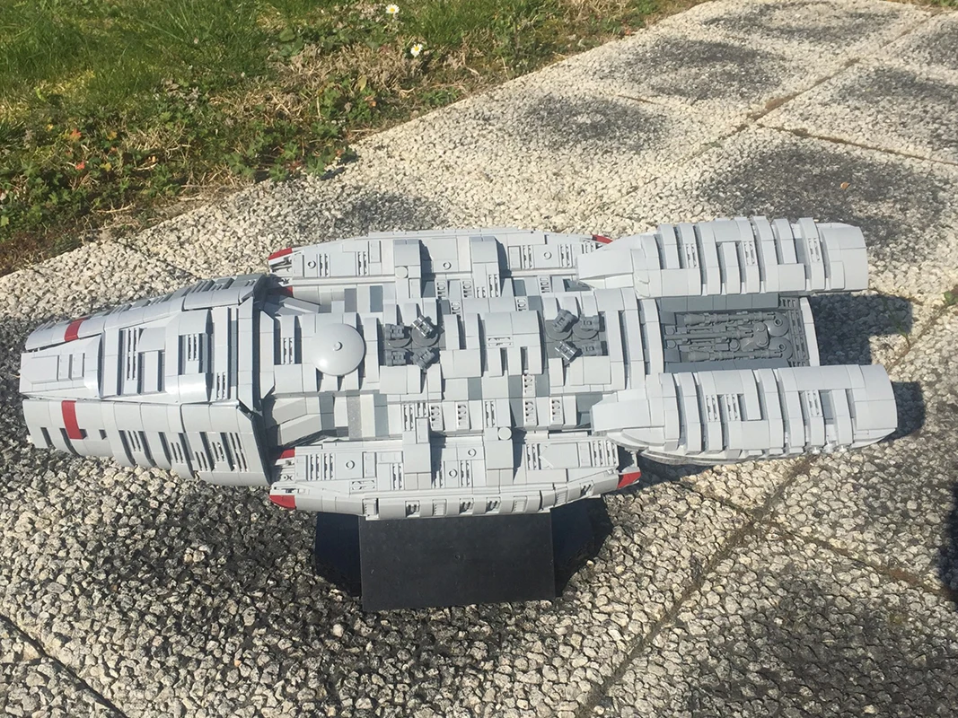 Buildmoc Cylons Wars MOC-57856 Battlestar галактика-UCS масштаб боевой корабль оружие строительные
