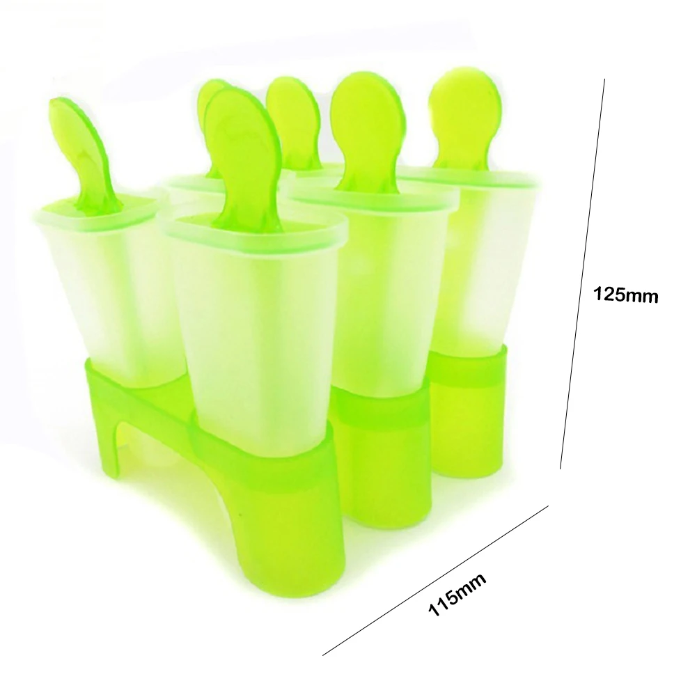 6 сеток форма для мороженого бытовая портативная круглая льда пластиковый