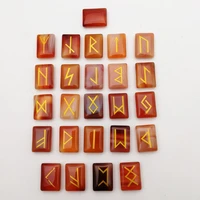 natural red agate runes runes runes mother divination stone 25pc
