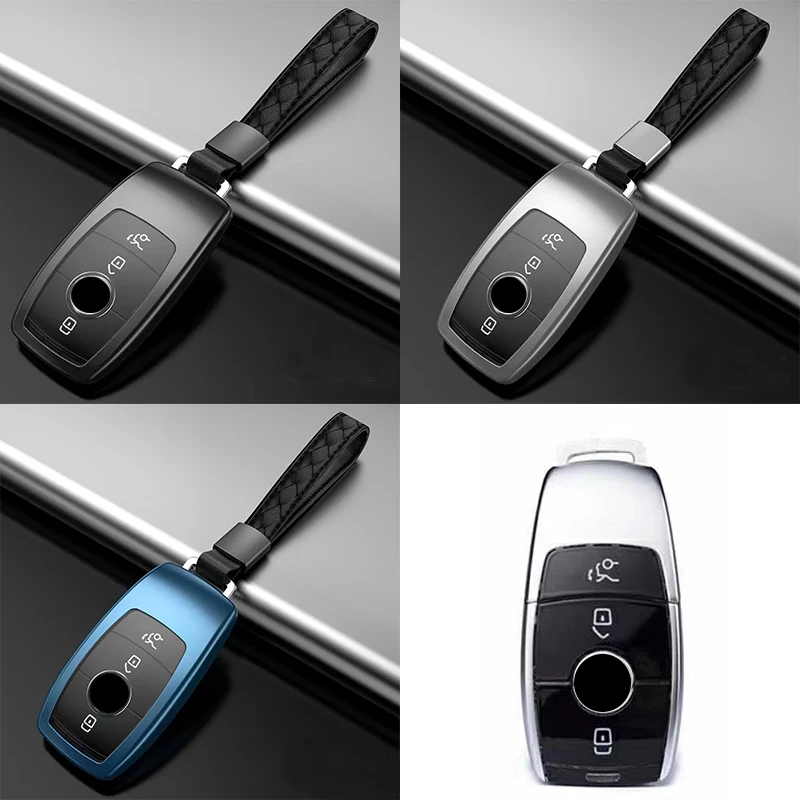 

For Mercedes Benz A B C E S Class W204 W205 W212 W213 W176/7 GLC CLA AMG Remote Smart Car key Case Cover Zinc Alloy key Set Bag