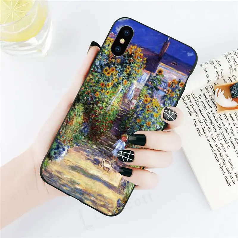 

art Monet Garden Lotus Phone Case for iPhone 11 12 pro XS MAX 8 7 6 6S Plus X 5S SE 2020 XR