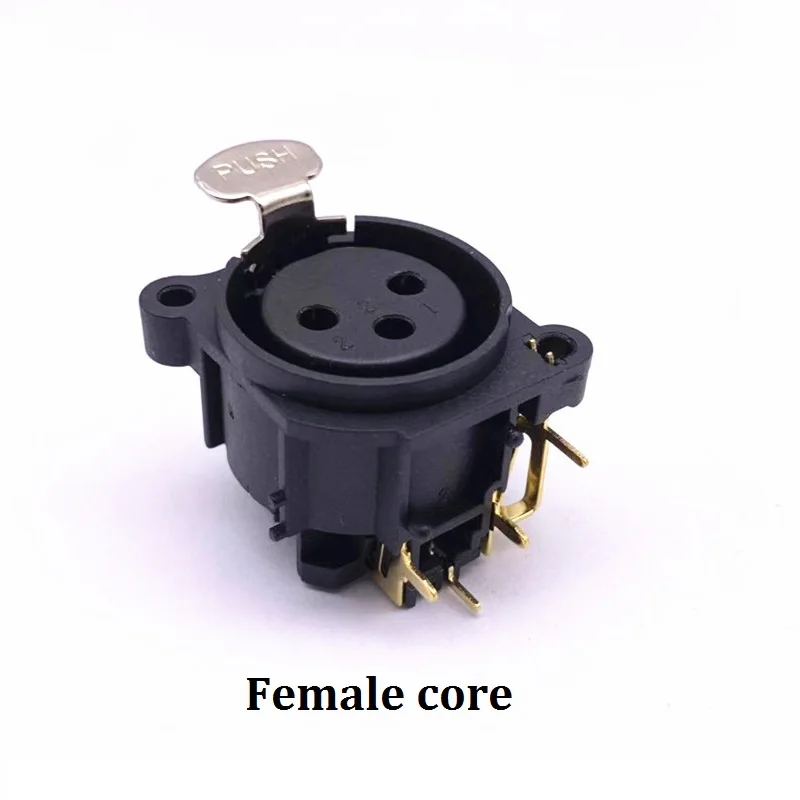 Панель Шасси металлический квадратный микрофон jack Enchufe 3PIN XLR разъем 3PIN Мужской Женский Разъем провода разъем XLR jack - Цвет: Female core