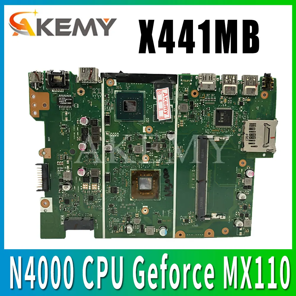 Akemy X441MB Motherboard for ASUS X441 X441M Laotop Mainboard with N4000 CPU Geforce MX110|Материнские платы| |