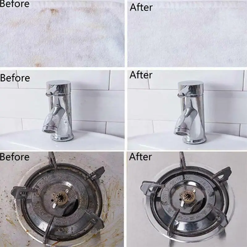 

Kitchen Pot Cleaner Dirt Rust Remover Charred Steel Wok Pot Stains Cleanning Grease Cleaner Multi-Purpose Powder