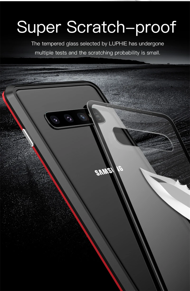 360 полностью металлический флип-чехол для samsung Galaxy S10E, Магнитный чехол, переднее и заднее закаленное стекло, samsung S10E Galaxy ys10e, чехол