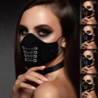 Модная женская 3D маска для рта с принтом, новые готические панковские маски для лица, моющиеся хлопковые маски для лица, пылезащитные дышащие маски FN50