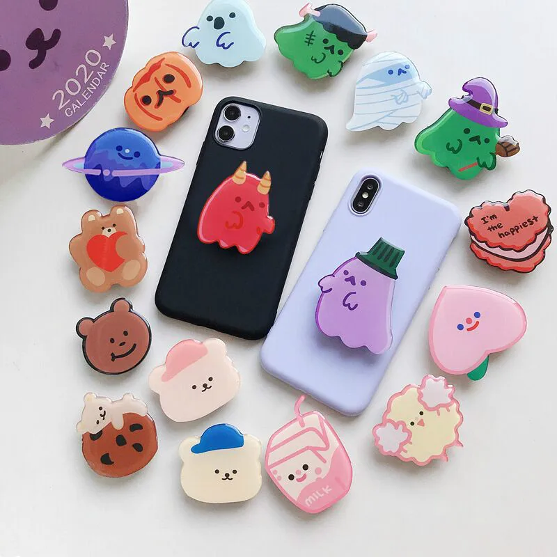 Симпатичный клей складной держатель в виде кольца на палец для телефона iPhone Xiaomi