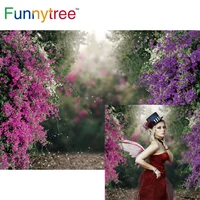 funnytree spring backdrop wedding flowers magical fairy garden bokeh girl selfie background photography photocall banner vinyl