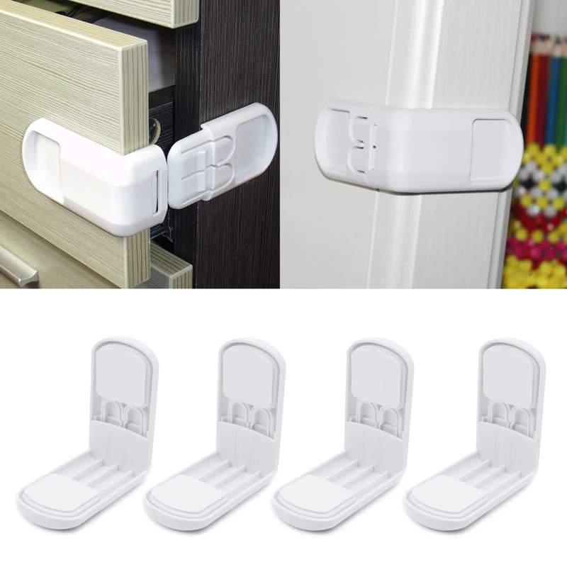 

4pcs Baby Child Safety Lock Tool Drawer Cabinet Door Angle Care Protection