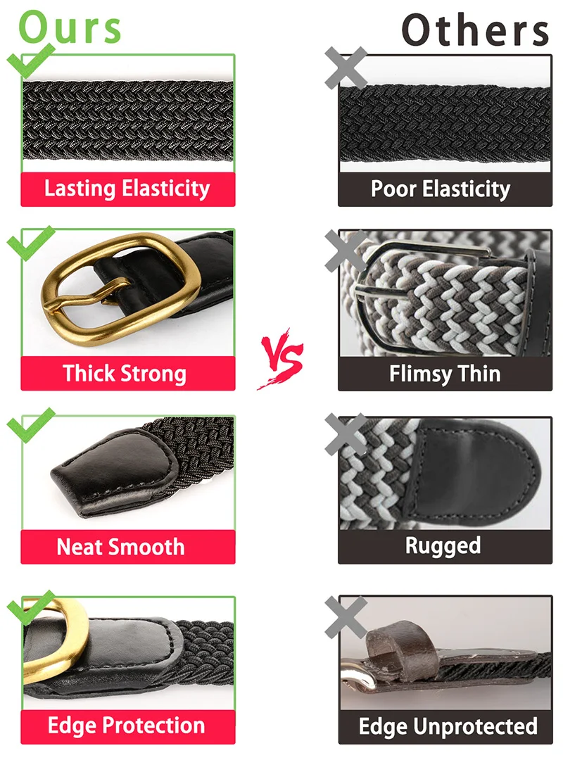 Женский пояс Drizzte размера плюс 90 190 см длинный черный золотой Плетеный эластичный