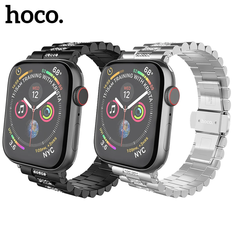 Браслет HOCO стальной ремешок для Apple Watch 4 band 44 мм 38 фотоадаптеры Pulseira Series 5 4|Ремешки