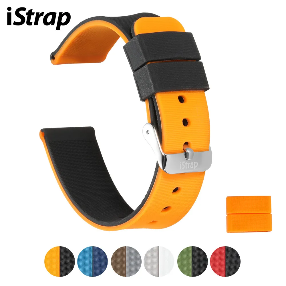 Ремешок iStrap gear S3 Frontier для samsung Galaxy watch 46 мм 42 мм ремешок 22 мм 20 мм силиконовый ремешок для часов браслет huawei watch GT