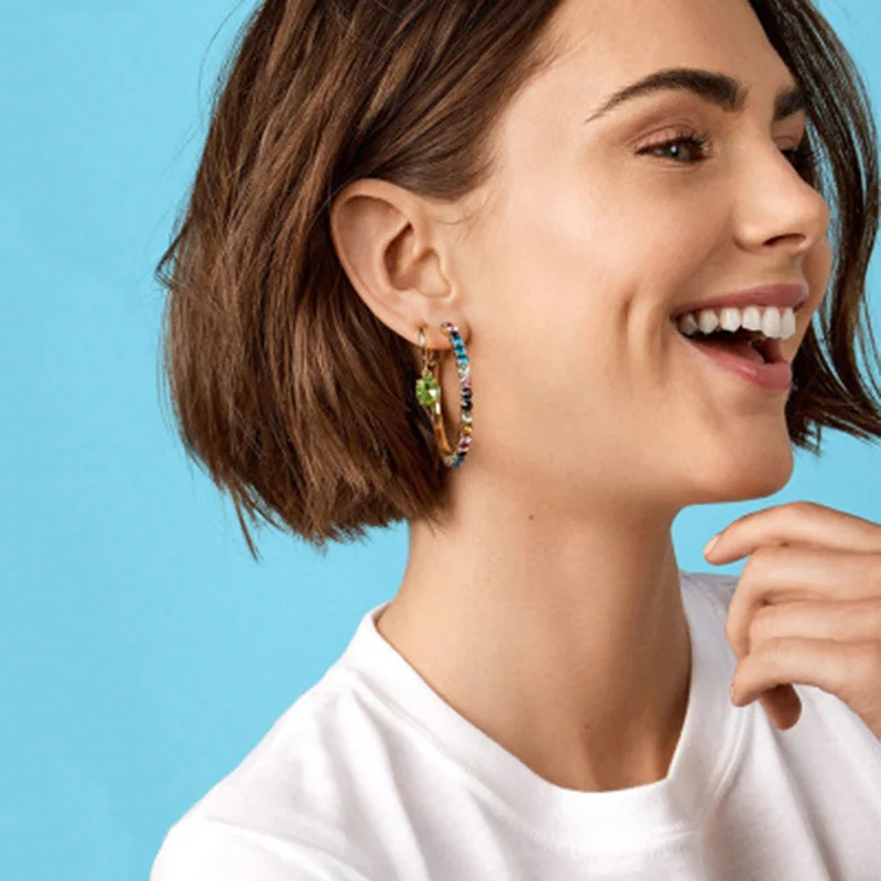 Женские инкрустированные серьги BA Color богемные металлические из цинкового