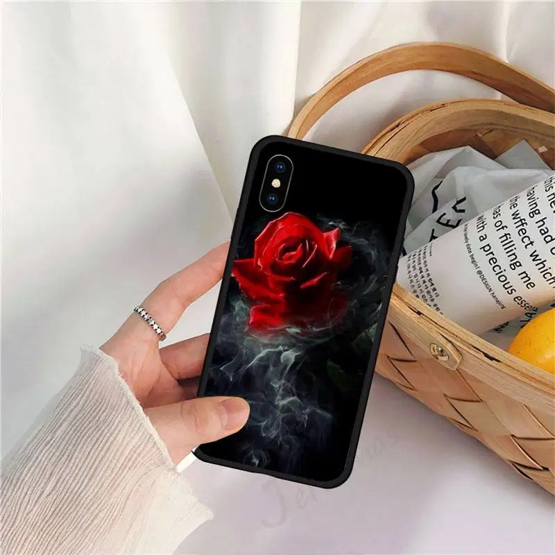 

Red Rose flowers art beautiful Phone Case for iPhone 11 12 pro XS MAX 8 7 6 6S Plus X 5S SE 2020 XR