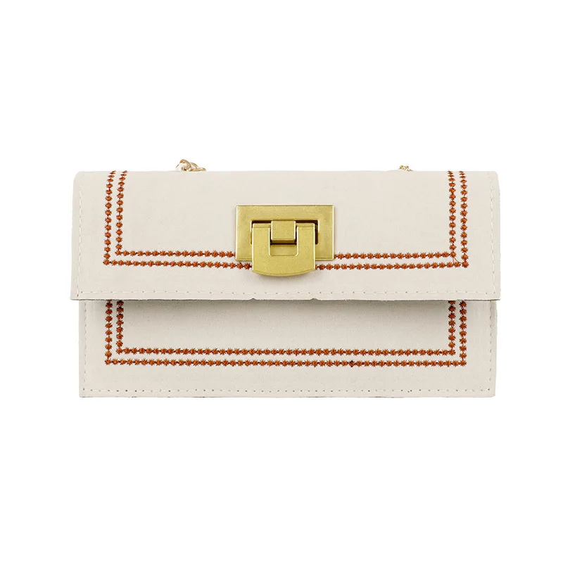 

Stylish Women's Bag Female 2021 New Flow Embroidery Thread Square Messenger Shoulder Bag Retro Flow Small Bags For Women