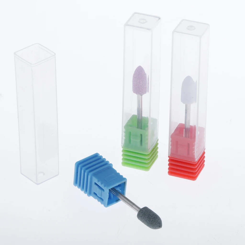 

3x Quartz Nail Drill Bit Gel Remover Pedicure Manicure Filing Polishing Bit