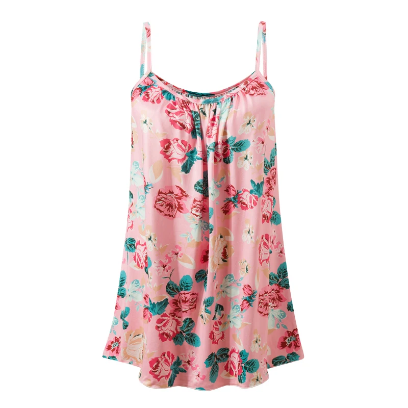 Flower C Женская майка размера плюс 5XL 6XL с принтом, повседневная майка без рукавов, черная одежда, летняя пляжная майка на бретелях, уличная одежда, топы с круглым вырезом - Цвет: Flower C