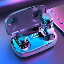 Bluetooth наушники TWS беспроводные светодиодный дисплей