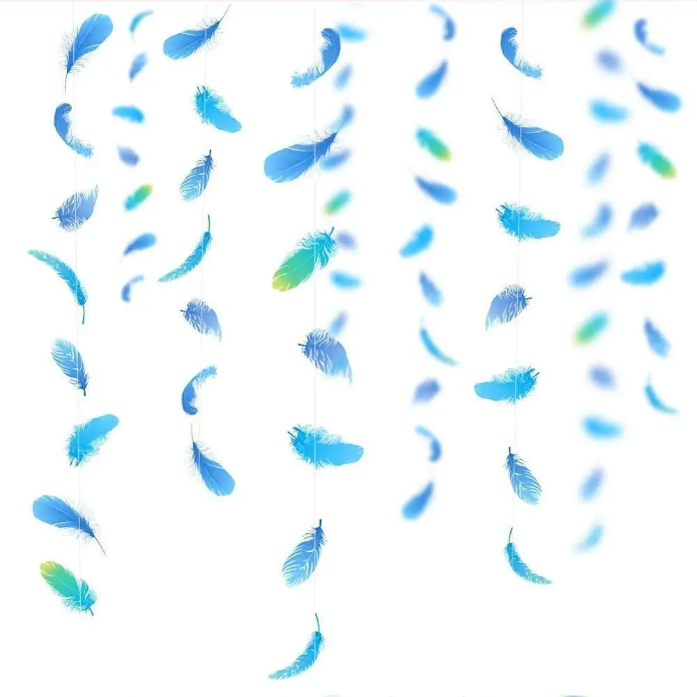 Комплект из 2 предметов чистого белого цвета Пластиковые перья строку цепи