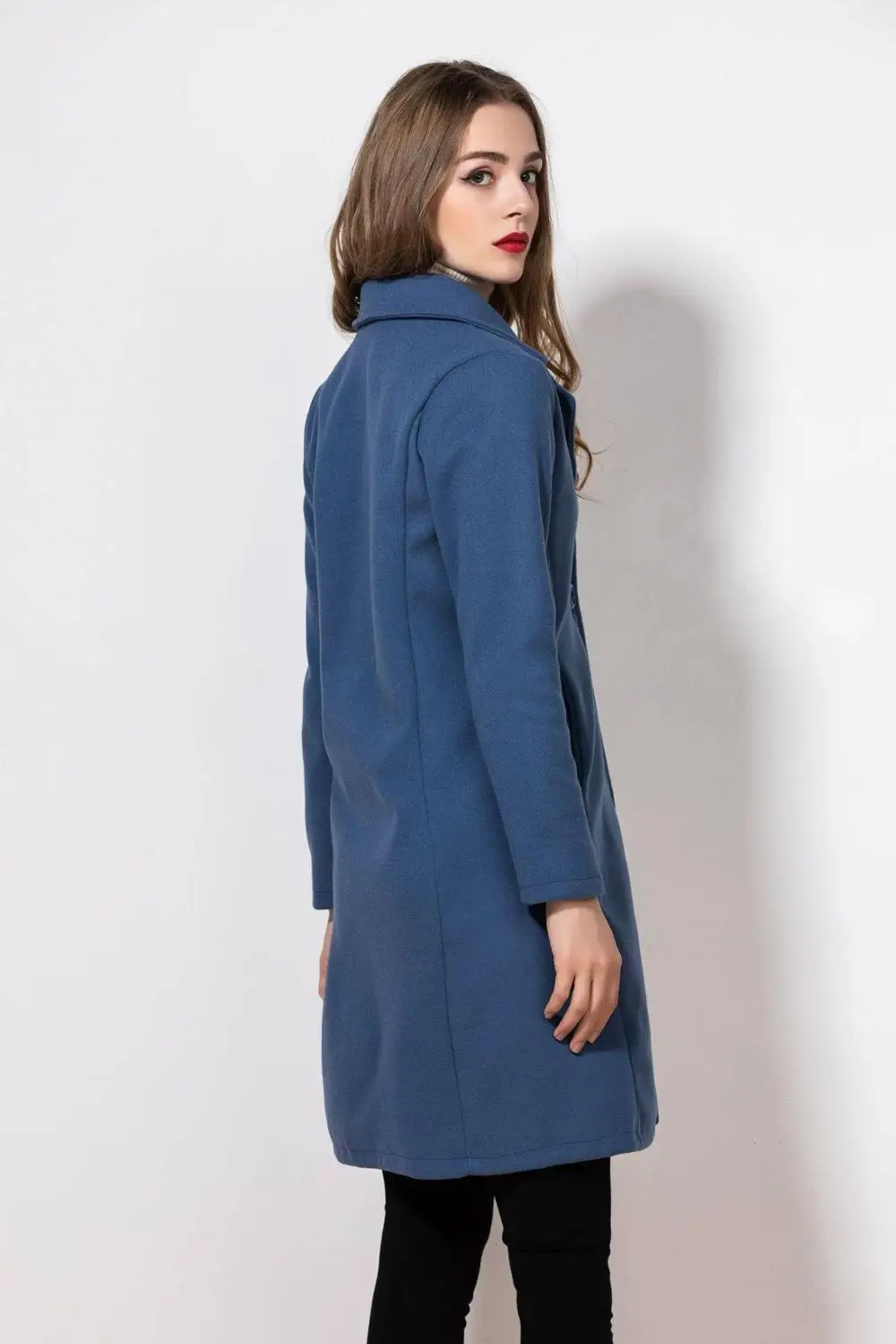 2021 new European and American women's windbreaker mid-length woolen coat | Женская одежда