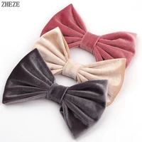 10pcslot 2022 new 7big velvet bow barrettes girls autumn winter bowknot for diy party hair clips kids accessories hairpins