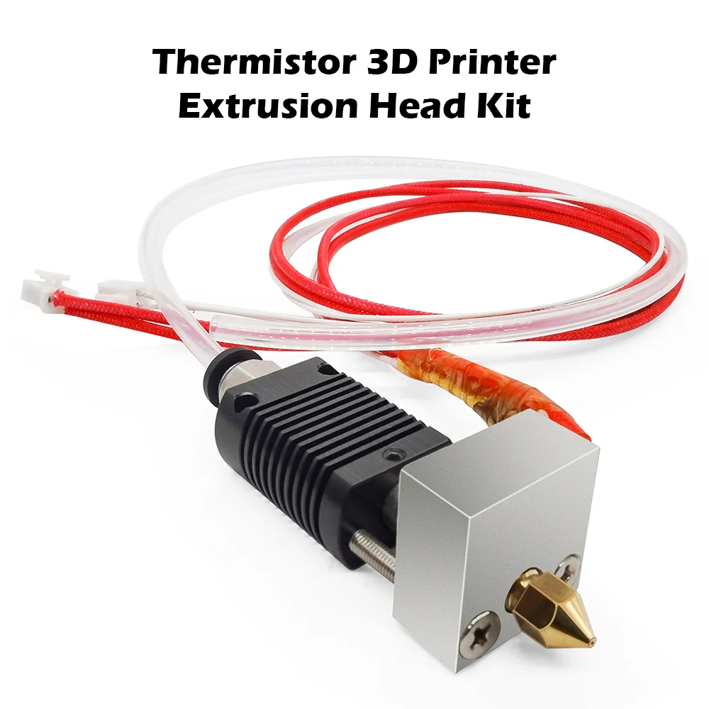 

Metal Hotend Extrusion Head Kit with 0.4mm Nozzle Hotend Print Head Replacement for ET4 3D Printer Parts 1.75mm Consumables