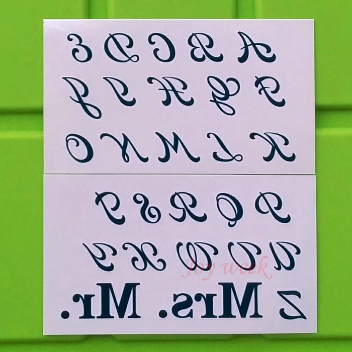 Водостойкая Временная тату-наклейка буквы алфавита на английском языке наклейка
