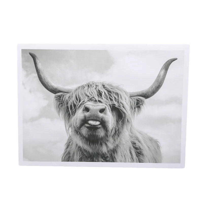Черно-белый домашний Декор постер с изображением животных Нагорная корова Як