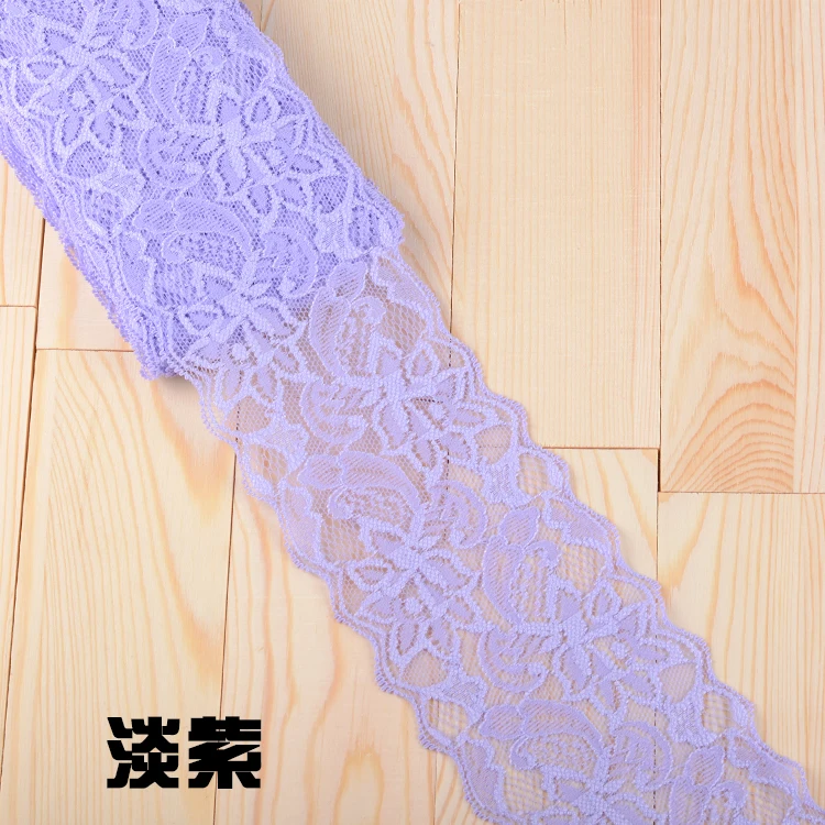 Эластичная кружевная лента для рукоделия 8 см | Дом и сад