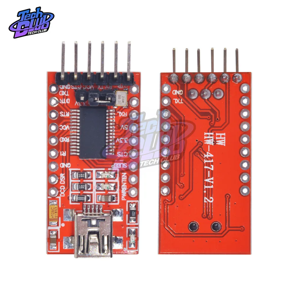 3 В 5 в FTDI Mini USB к TTL Серийный UART Адаптеры модуль порт преобразователь для Arduino Pro PIC DIY