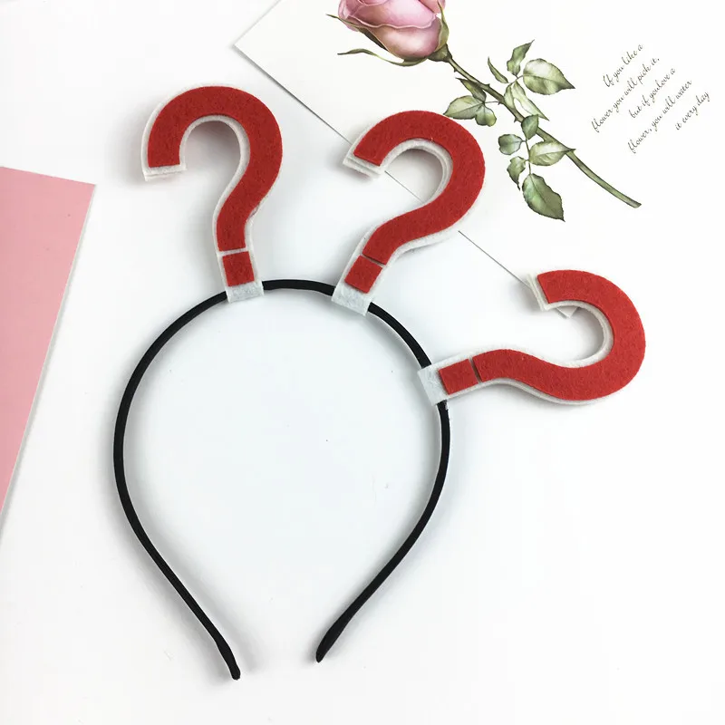 

New Fashion Question Mark Funny Hairband Headband For Birthday Festival Carnival Party Hair Hoop Costume Accessories