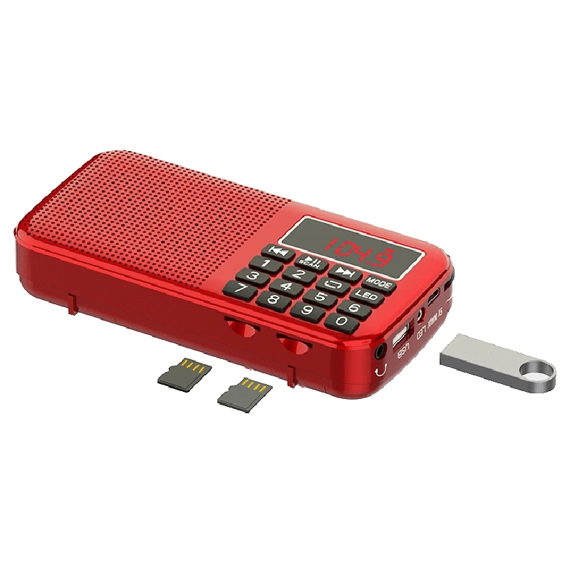 L-558AM цифровой MP3 музыкальный плеер динамик мини портативный авто FM AM MW карманный