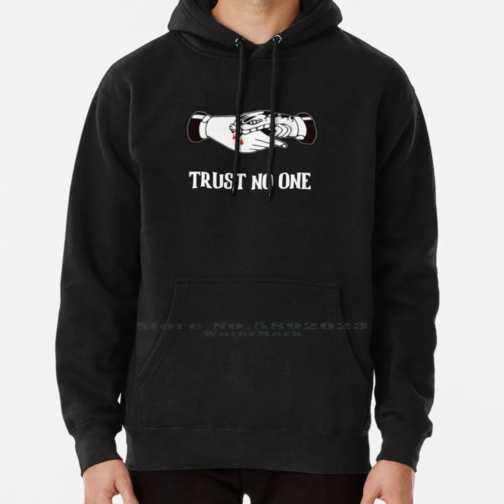 

Trust No One Hoodie Sweater 6xl Cotton Trust No One Animal Cool Funny Case Cancer Man Black Womens Trending Phone Wallet Dark