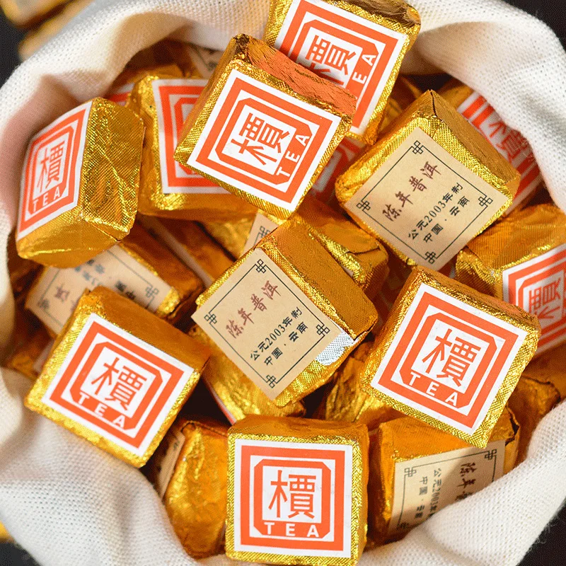 

Best Selling The Oldest Square pu'er Tea Chinese Yunnan Old Ripe pu'er 250g China Tea Health Care Pu'er Tea Brick