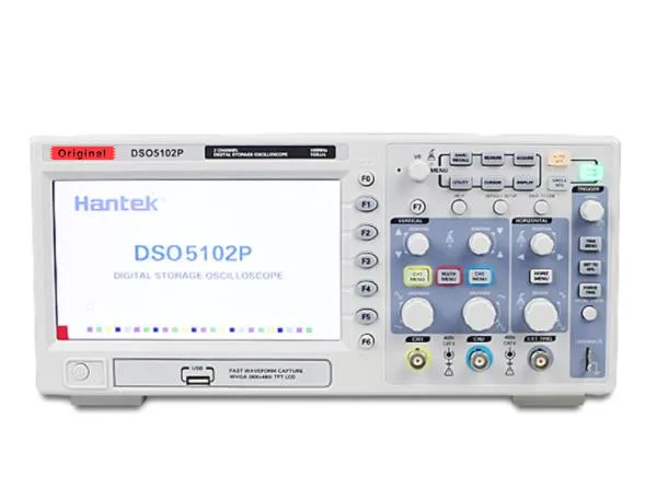 

Hantek DSO5202P Digital Oscilloscope 200MHz Bandwidth 2 Channels PC USB 1GSa/s 7 Inches Record Length 24K Portable Oscilloscope