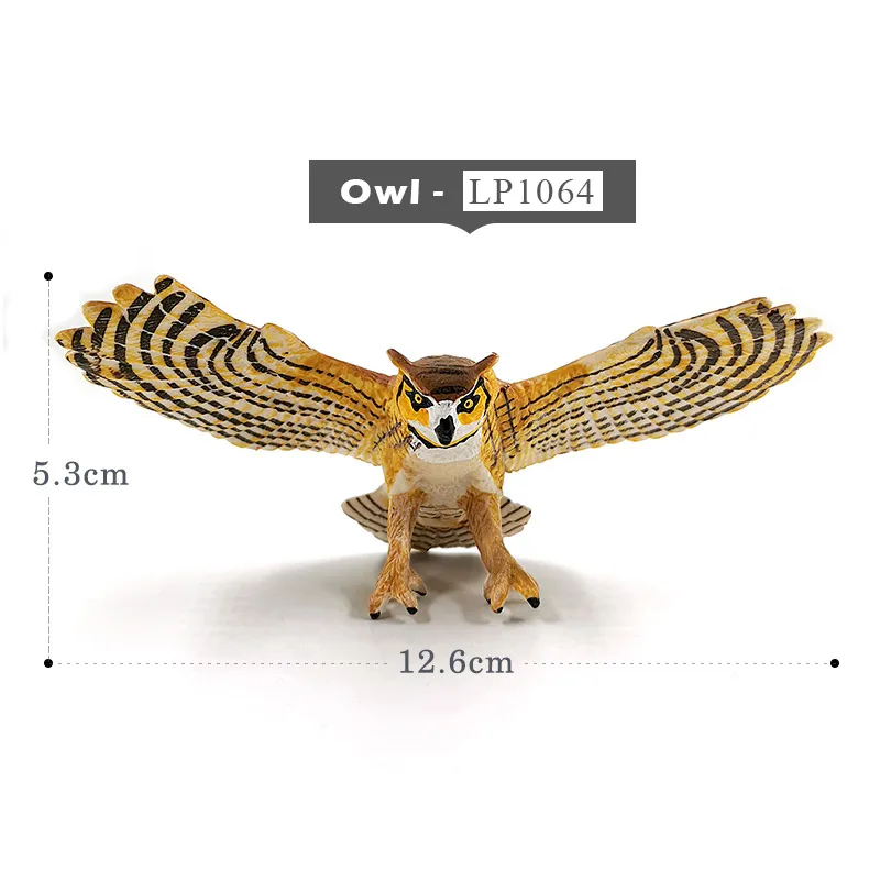 Owl -b Имитация индейки птица курица ферма ПВХ Модель Животного Фигурка домашний декор миниатюрное украшение для сада в виде Феи современные аксессуары - Цвет: Owl -b