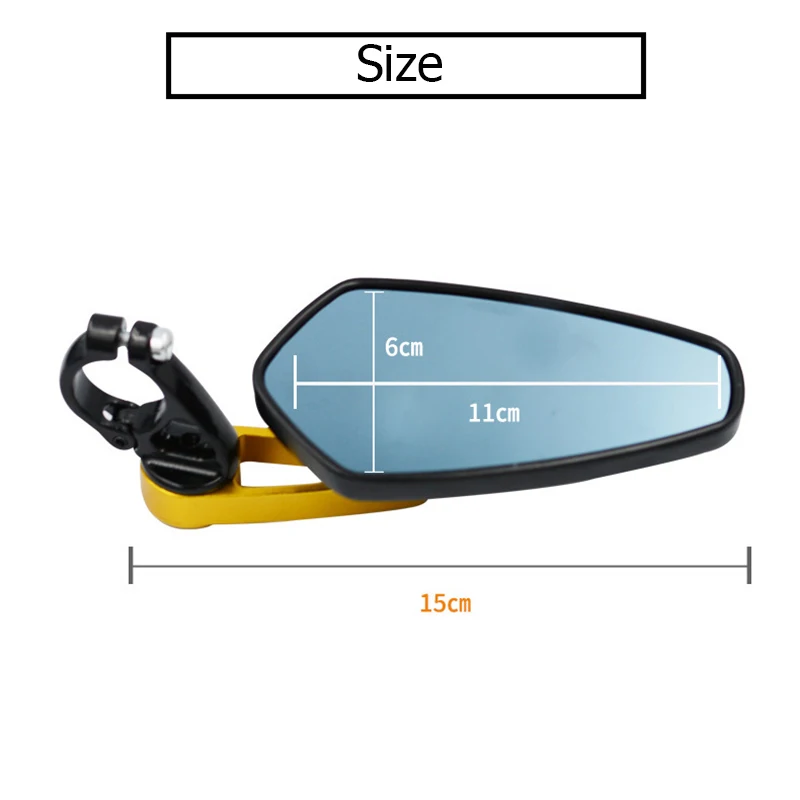 

1 Pair 7/8" 22mm Universal Motorcycle Aluminum Rear View Black Handle Bar End Side Rearview Mirrors