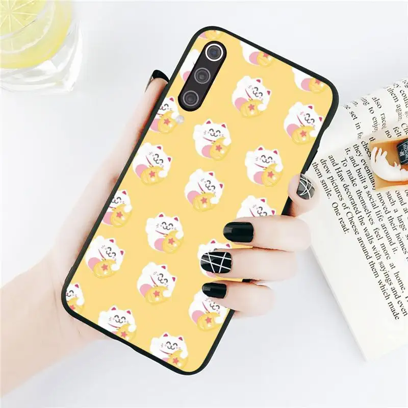 

Cartoon Lucky Cat Phone Cases For Xiaomi Redmi note 7 8 9 t k30 max3 9 s 10 pro lite Luxury brand shell funda coque